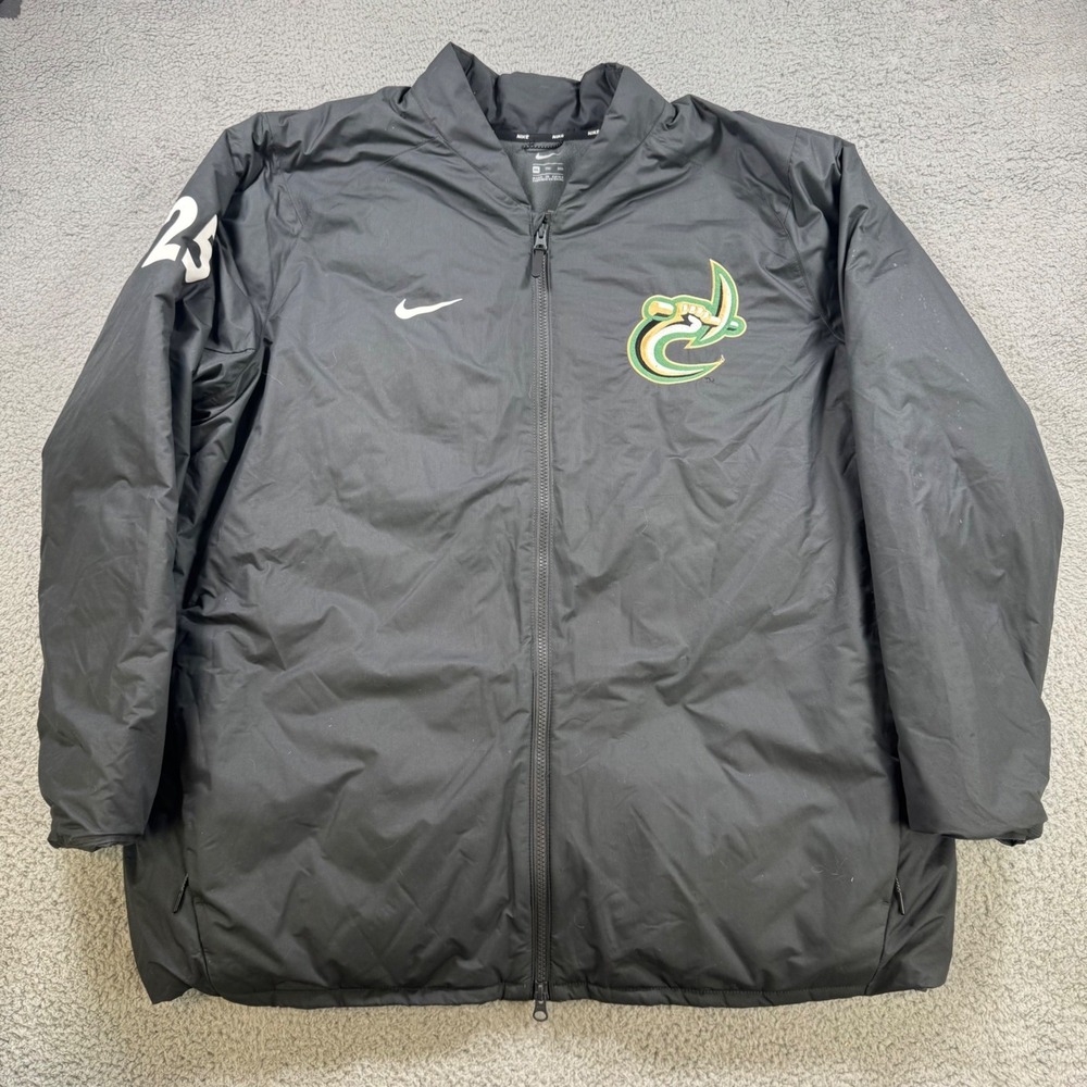 Nike UNC Charlotte 49ers Men's XXL Grey Down Puffer Jacket Full Zip‎